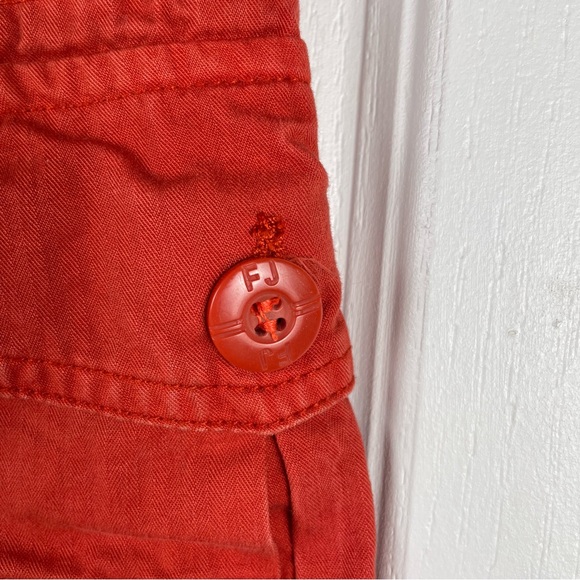 Y2K 2000s Ripstop Cargo Utility Shorts Men’s 28 Burnt Orange Tie Belted Faded - Picture 7 of 15